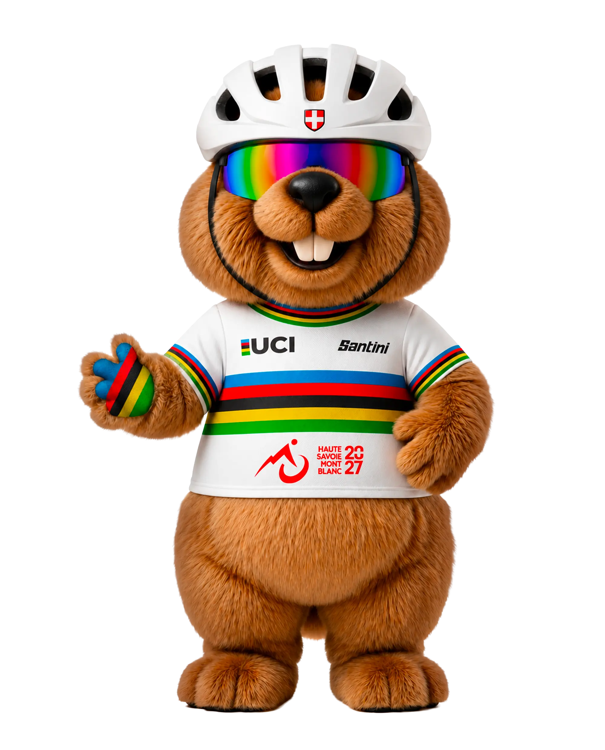 Mascotte officielle des Championnats du Monde de Cyclisme UCI 2027 Haute-Savoie Mont-Blanc