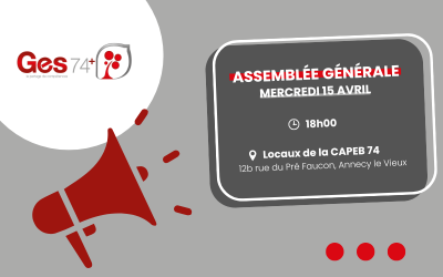 L’Assemblée Générale du GES74+ se tiendra le 15 avril à 18h !
